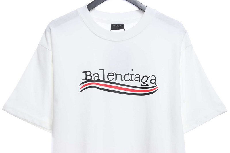 Balenciaga damaged coke wave short-sleeve white
