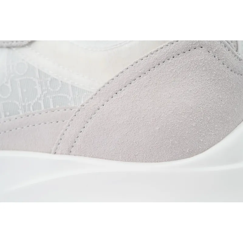 Dior B25 Runner White Oblique Suede 3SN259YTR-H069