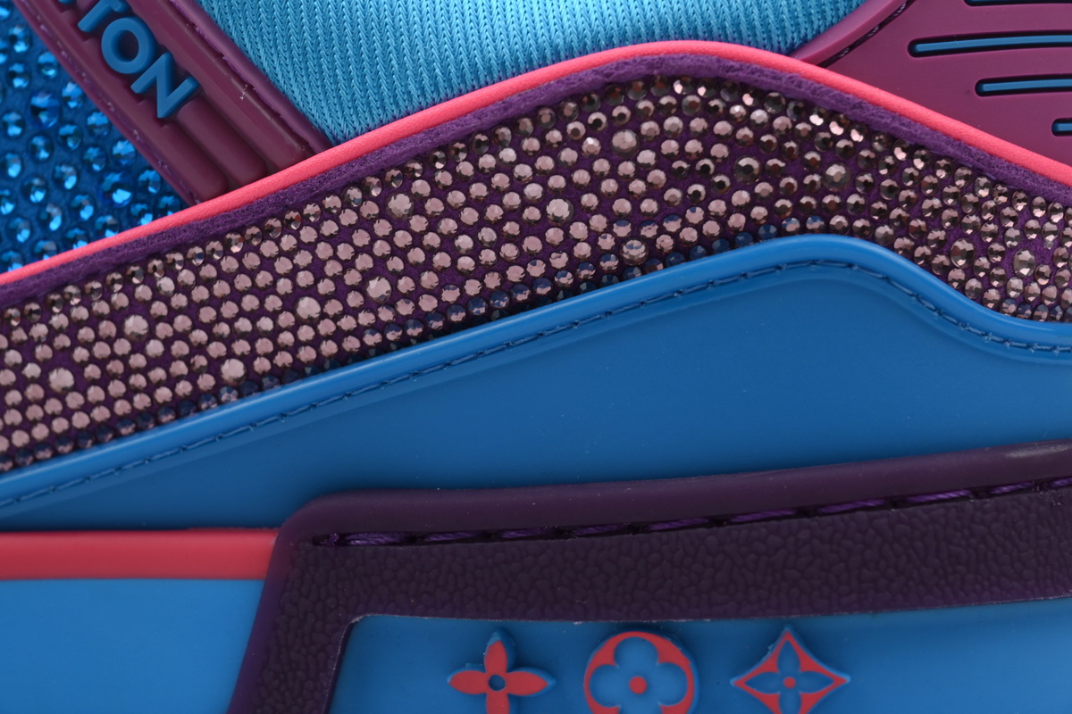 Louis Vuitton Blue LV Trainer Crystals