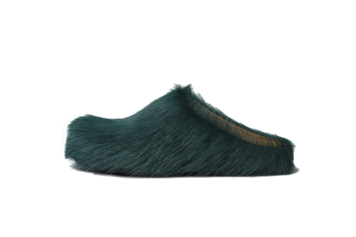 Marni Long hair Calfskin Fussbett Sabot Sea Green SBMR000600P412200V78