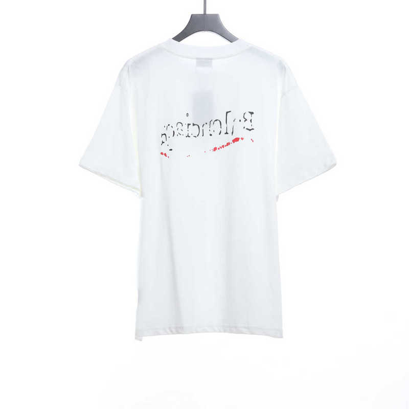 Balenciaga damaged coke wave short-sleeve white