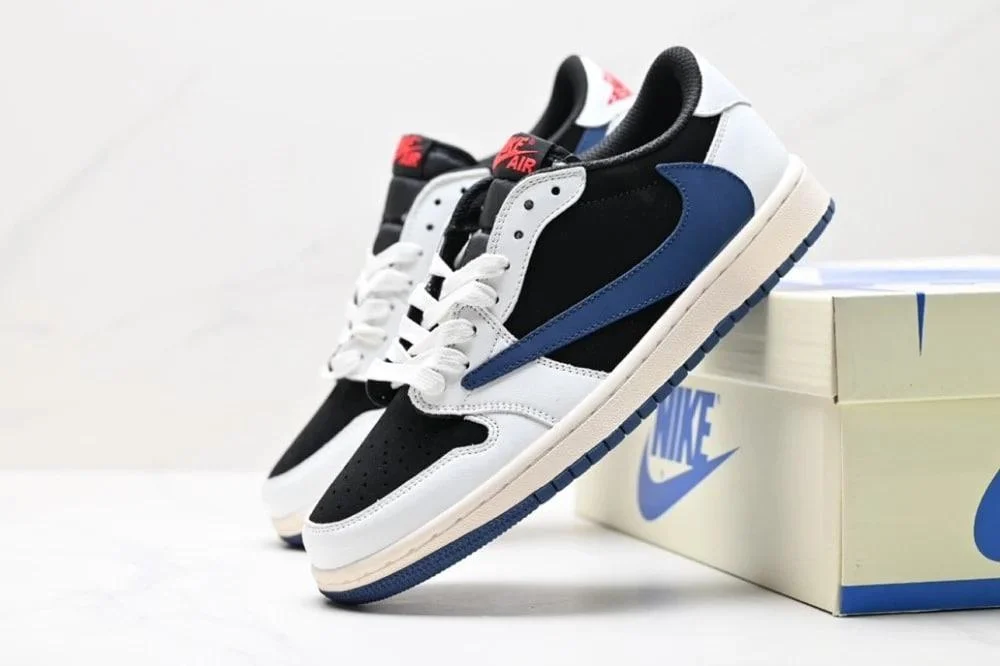 LJR Batch Travis Scott x Air Jordan 1 Low White black blue