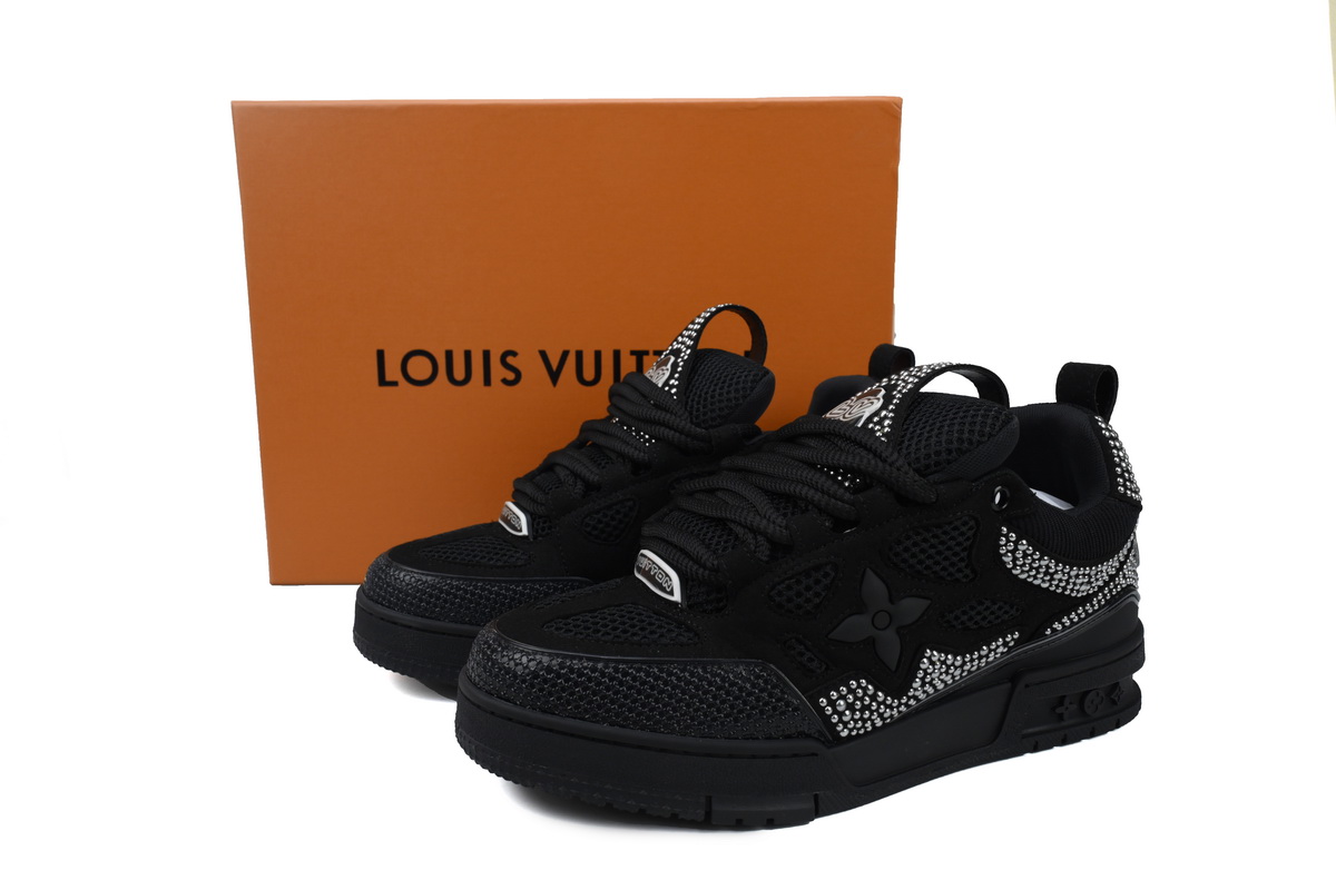 Louis Vuitton Skate Trainer Black Swarovski Monogran 1ABMHV