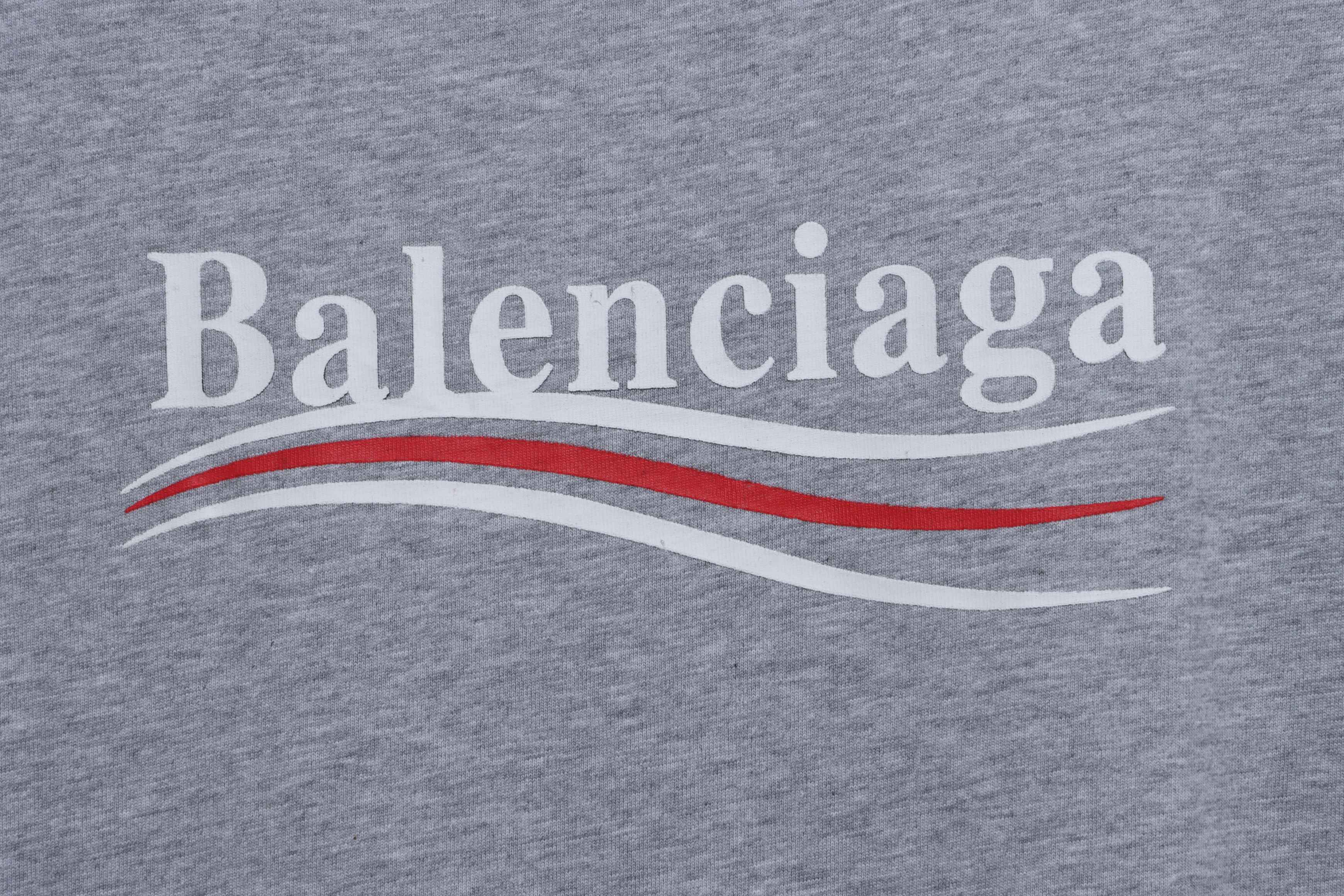 Balenciaga Coke Print Short Sleeve Grey
