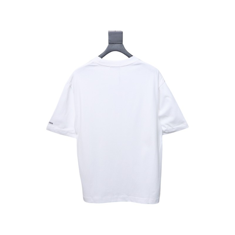 Balenciaga Hot Diamond Earphone Short Sleeve white