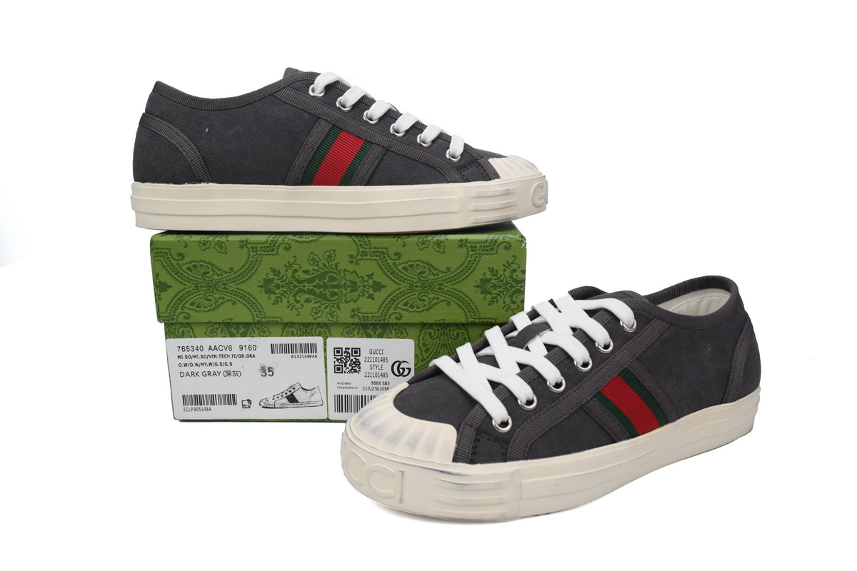 Gucci canvas shoes shell Black