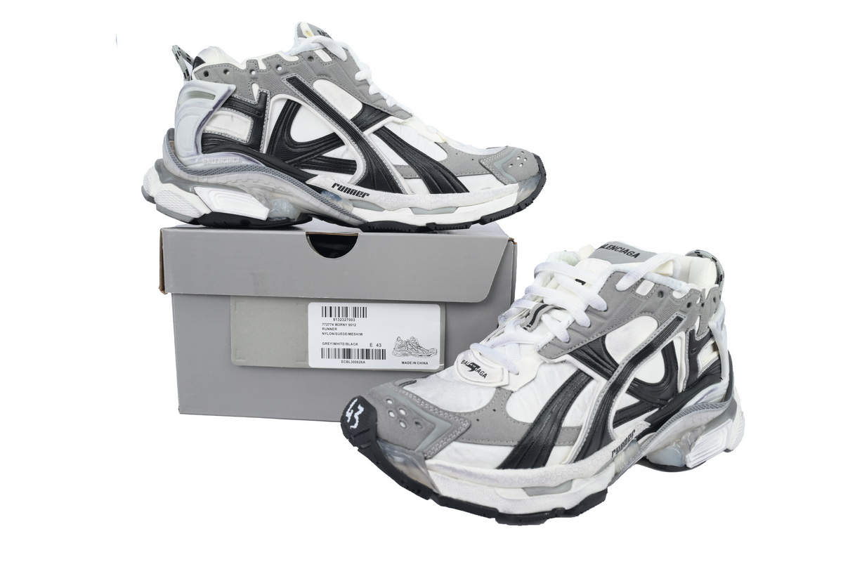Balenciaga Runner Sneaker 'Grey White Black' 772774 W3RNY 9012