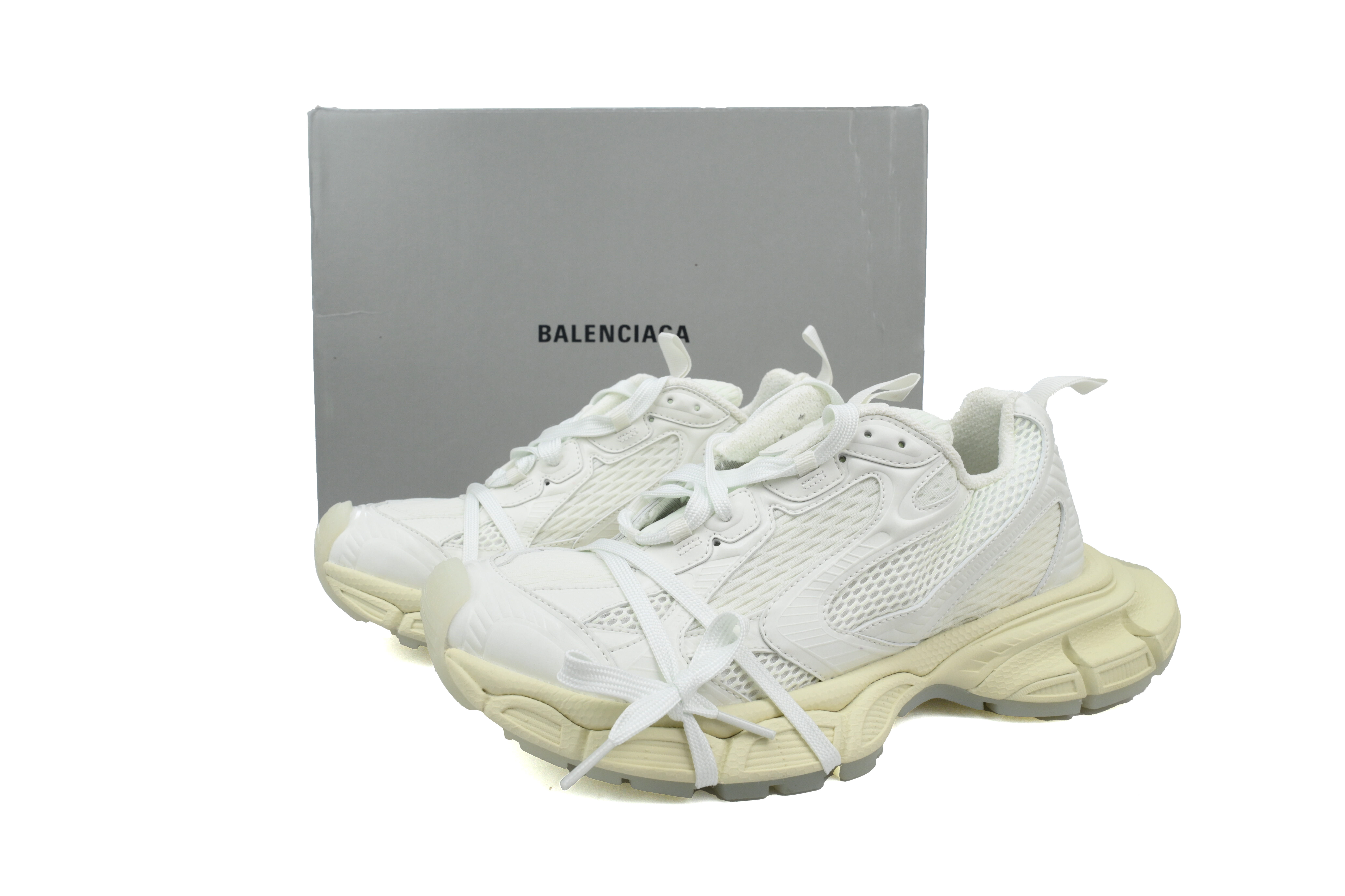 Balenciaga 3XL Chunky Sneakers Men Low-Top White 734734 W3XLG 9001