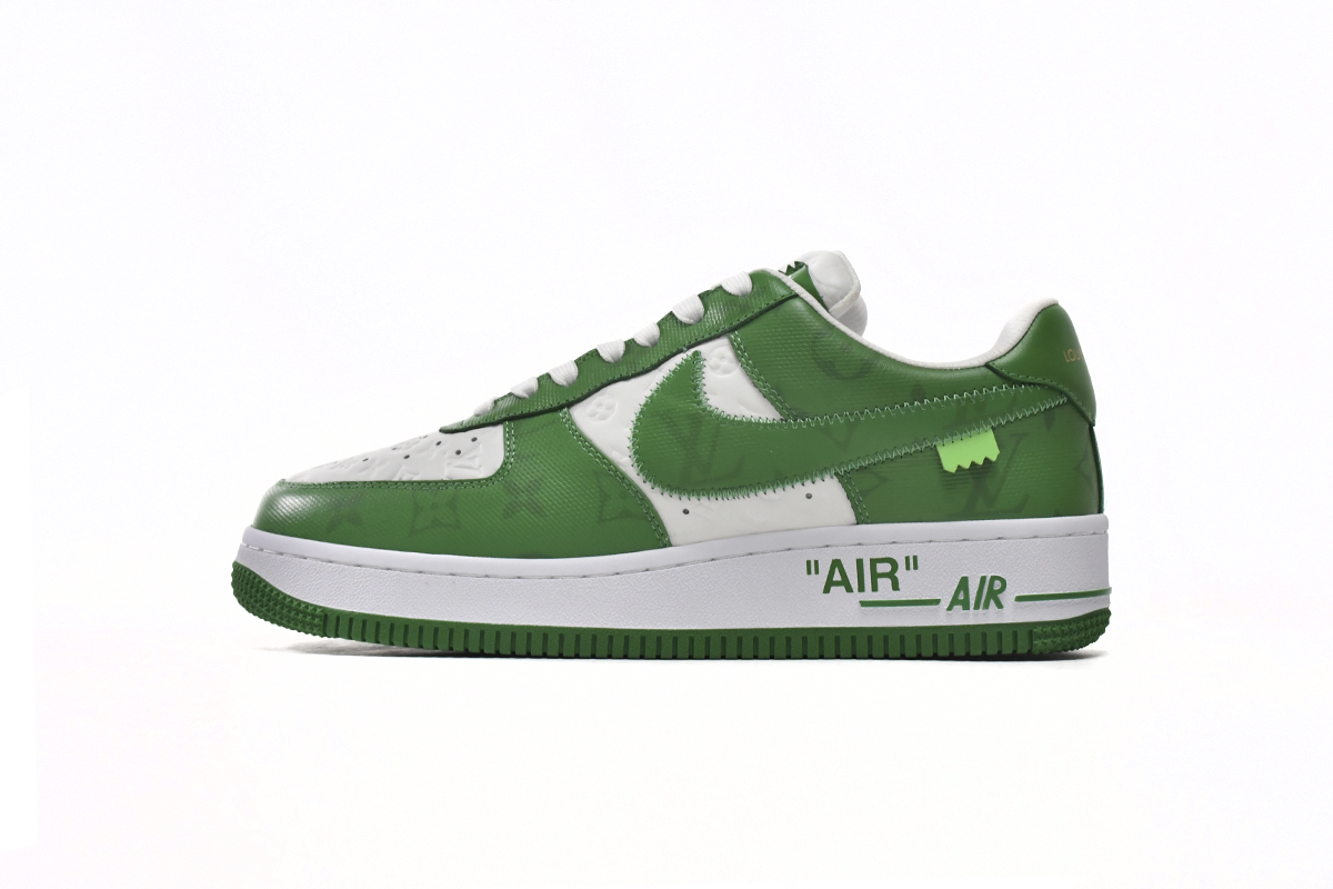 LOUIS VUITTON x Nike Air Force 1 White Green 7108-6