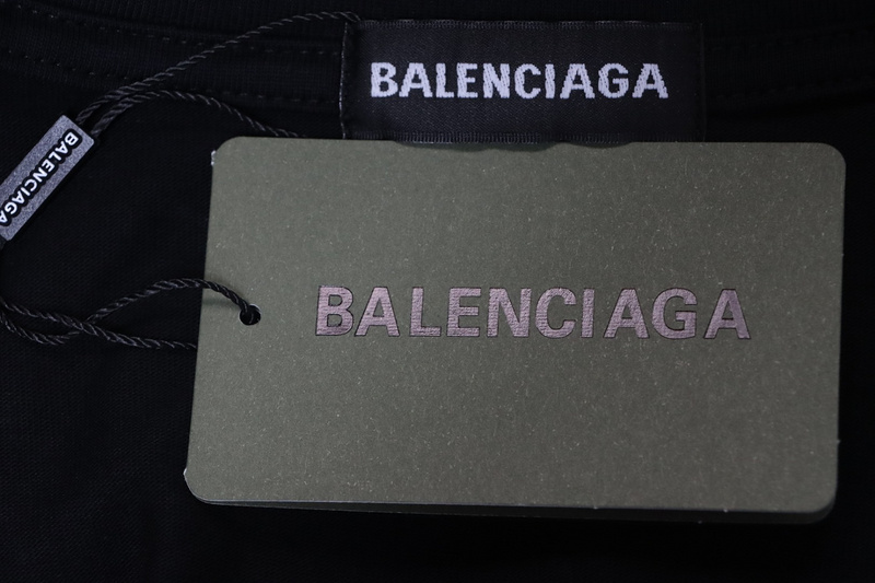 Balenciaga 25ss Sanskrit letters flocked print short sleeves
