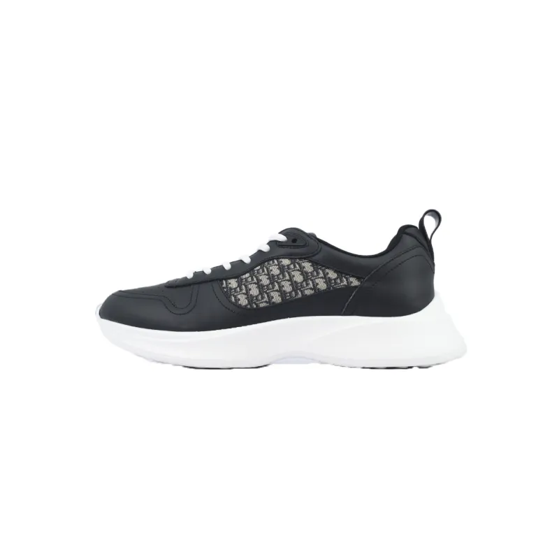 Dior B25 Runner Black Smooth Calfskin Oblique Jacquard 3SN299ZIR-H965