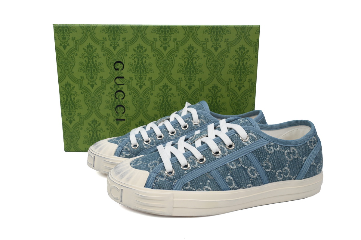 Gucci canvas shoes shell Blue