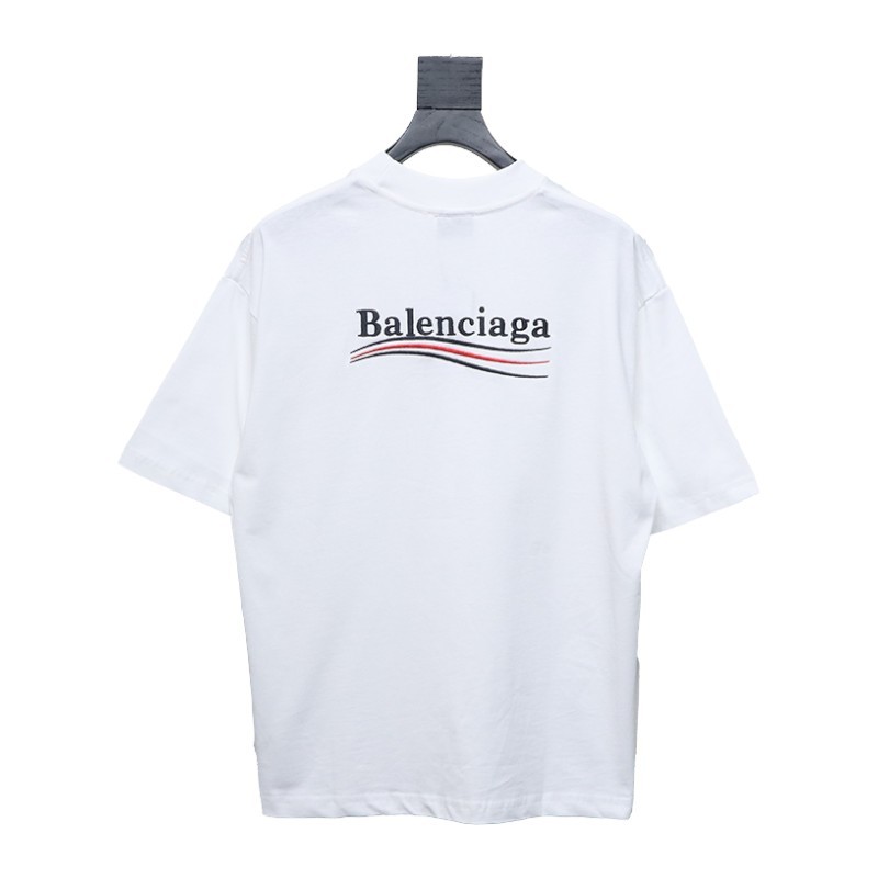Balenciaga Coke letter embroidered short sleeve