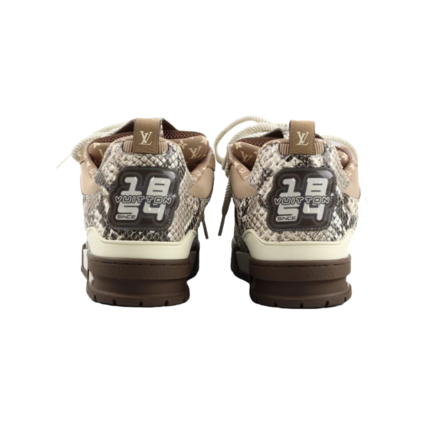 LOUIS VUITTON Skate Sneaker Brown Snakeskin