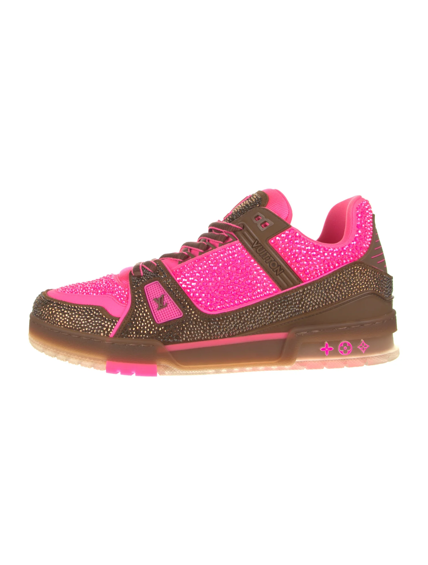 Louis Vuitton Trainer Pink Brown With diamond