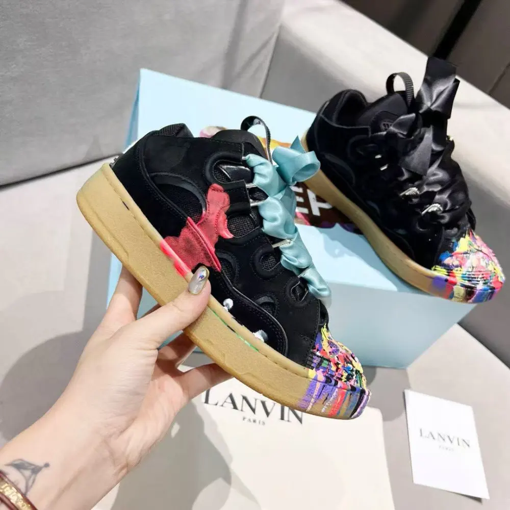 Lanvin Leather Curb Sneaker Gallery Dept