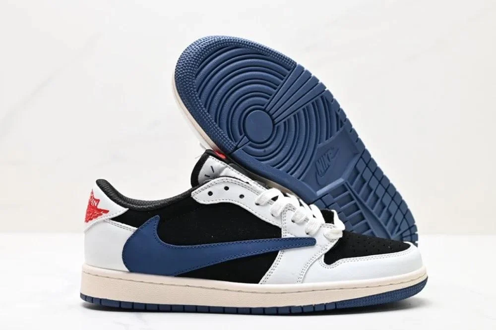 LJR Batch Travis Scott x Air Jordan 1 Low White black blue