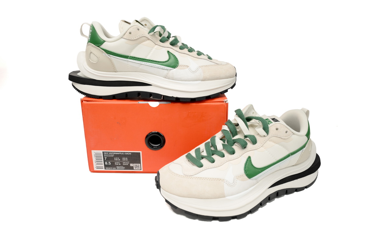 Sacai x Nike VaporWaffle Sesame and Beige Green DD1875-102