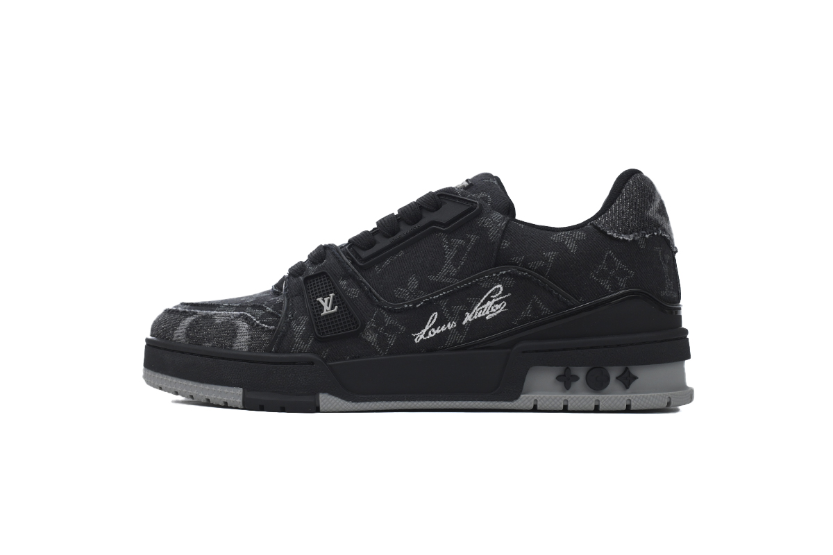 Louis Vuitton Trainer 'Black Monogram Denim