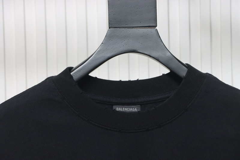 Balenciaga Blurred Inkjet Letters Short Sleeve T-shirt Black