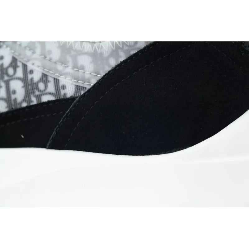 Dior B25 Runner Black Suede White Technical Mesh Oblique Canvas 3SN259YUH-H960