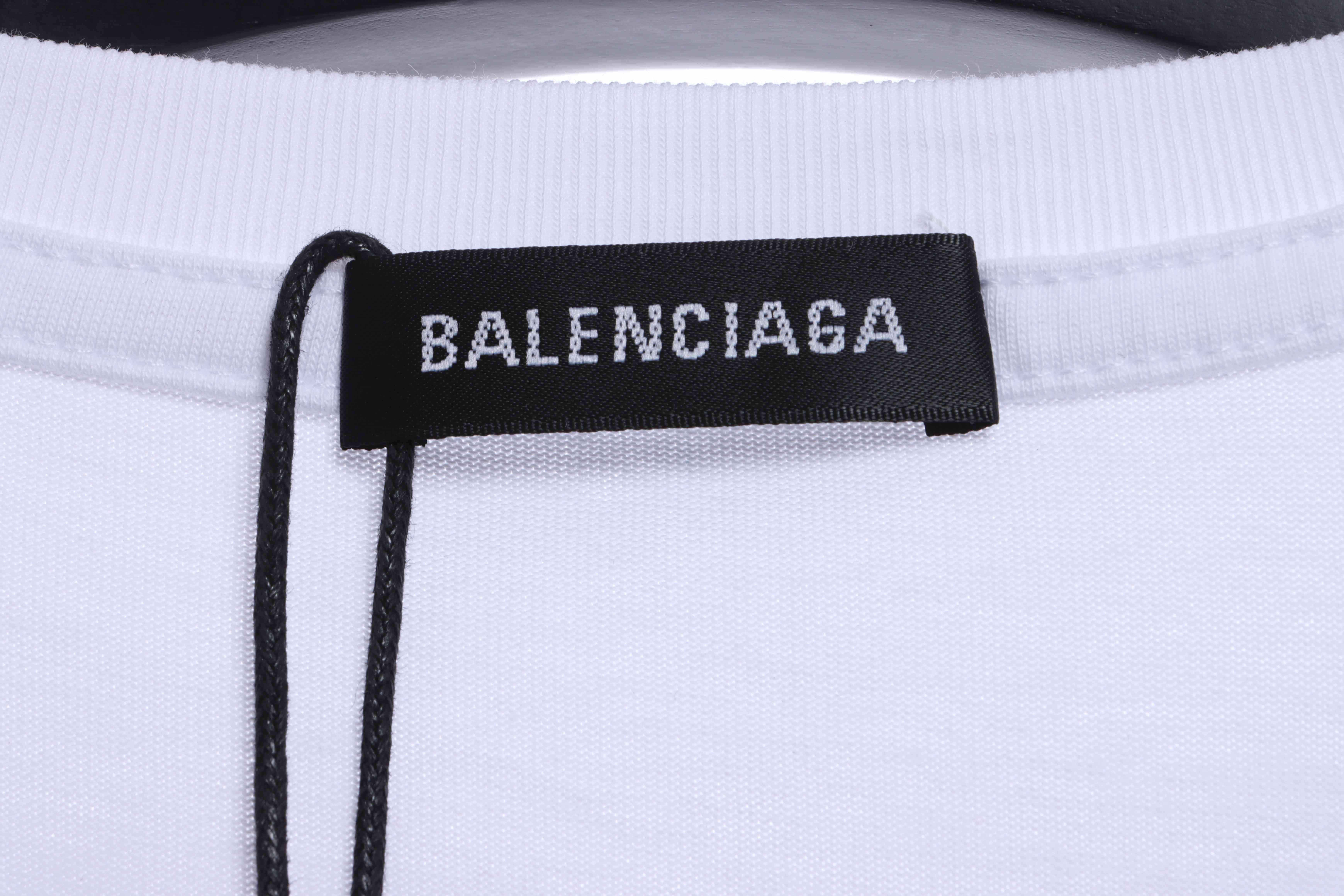 Balenciaga Coke Print Short Sleeve White