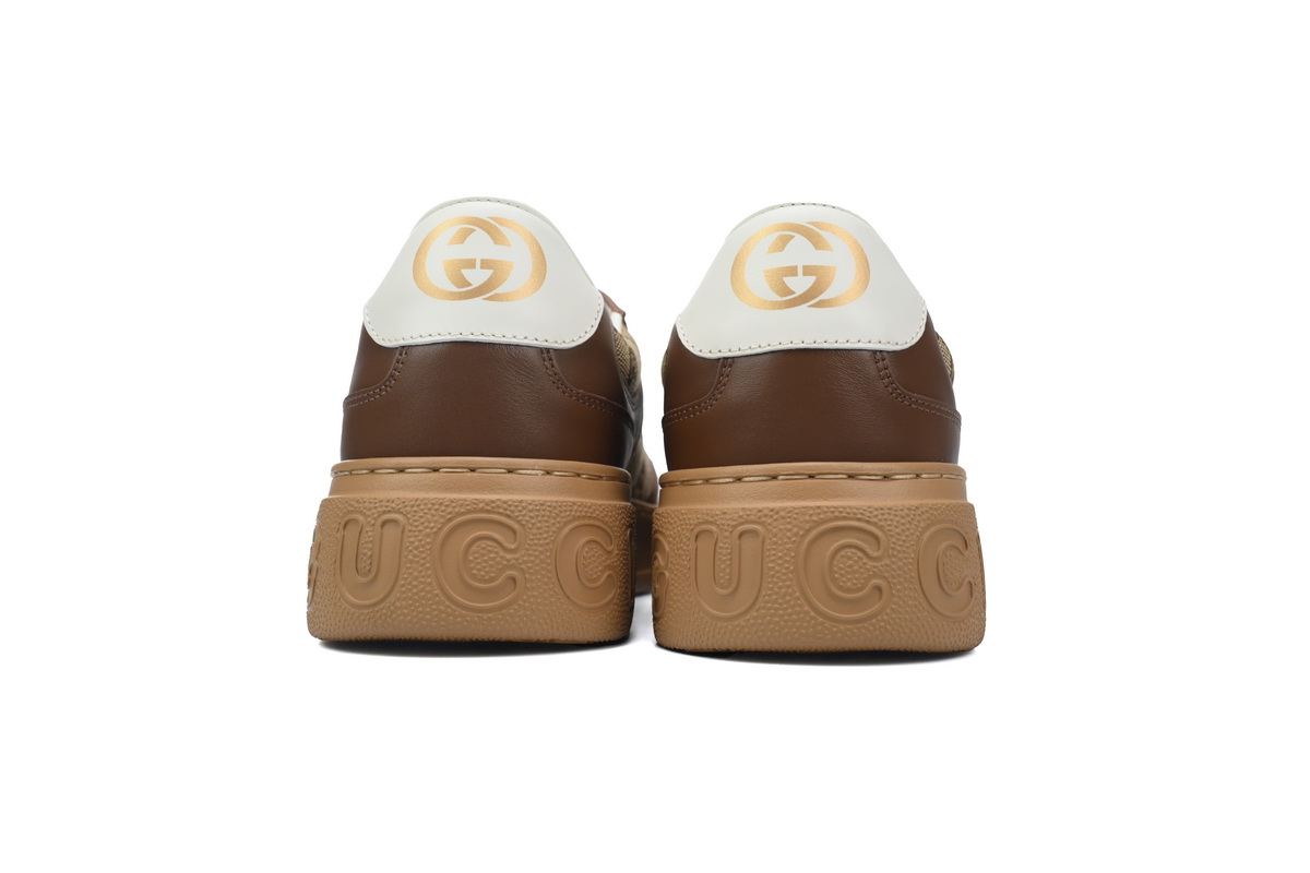 Gucci GG Embossed low-top Brown