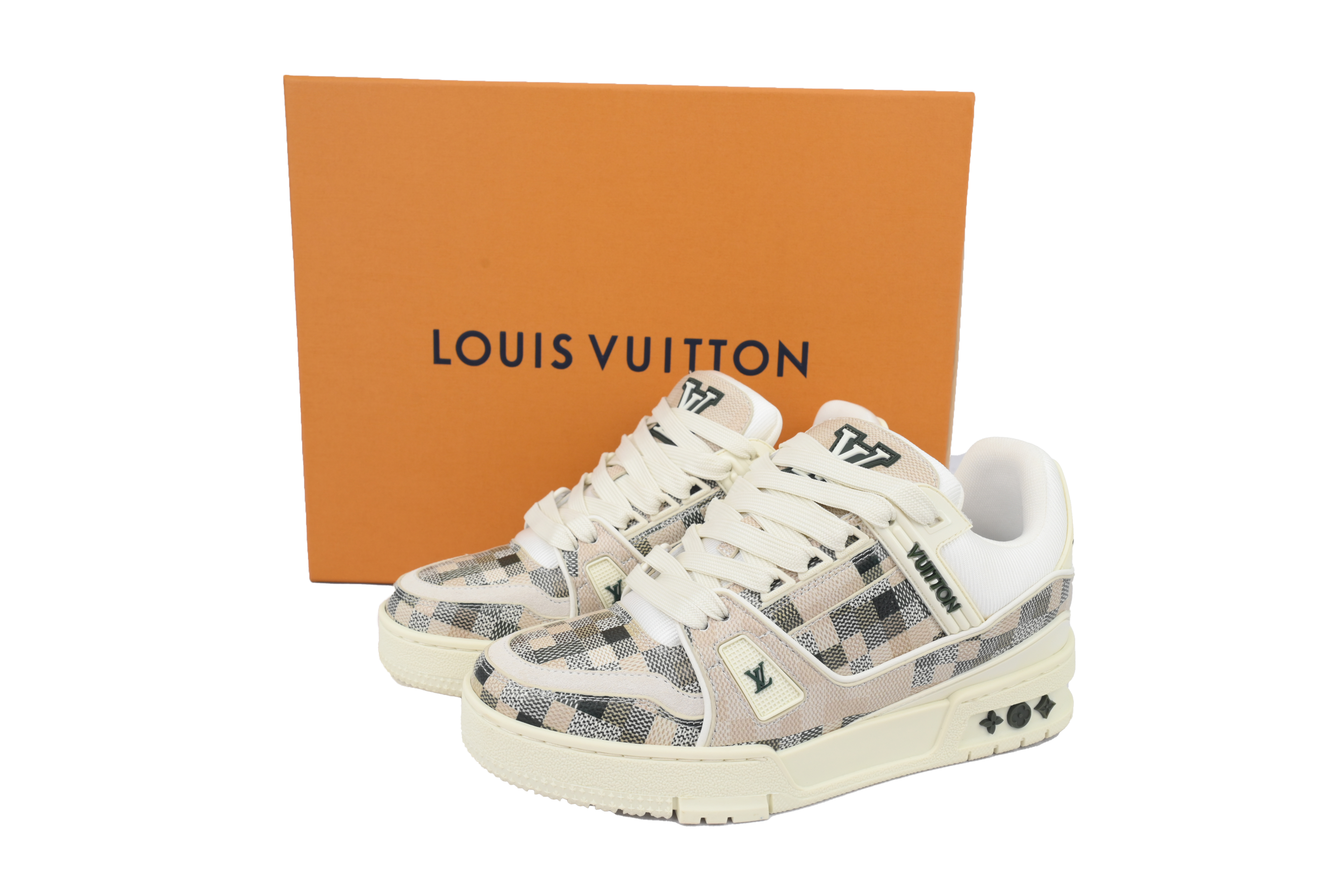 Louis Vuitton Grey White Grid