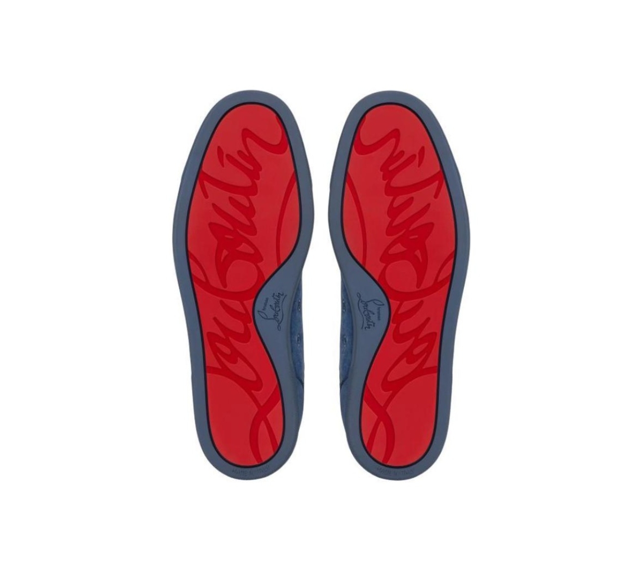 Christian Louboutin Louis Junior P Pik Pik Strass Sneakers Blue