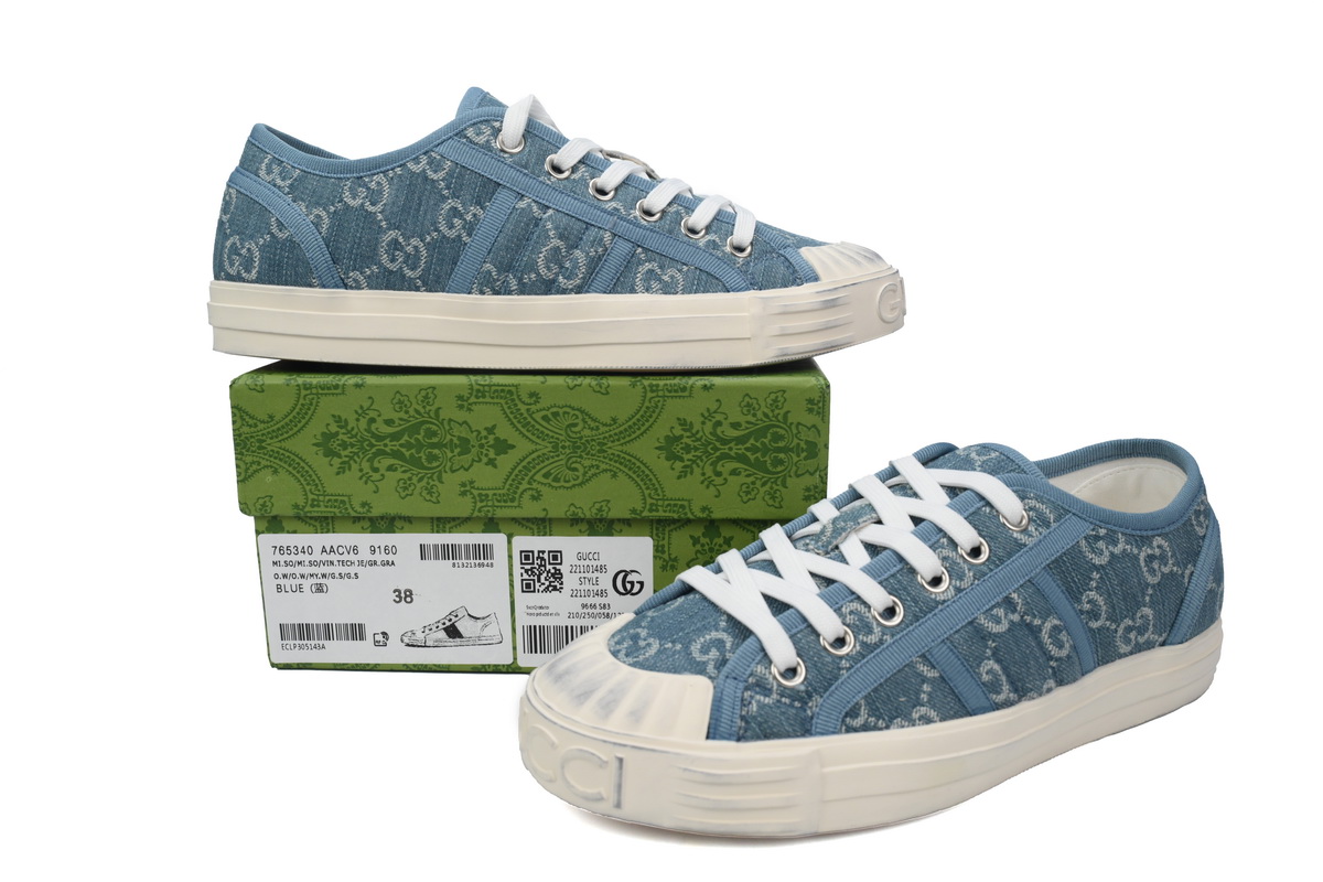 Gucci canvas shoes shell Blue