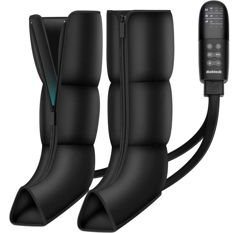 Nekteck Air Compression Leg Massager with 3 Massage Levels & Auto Shut Off Feature for Foot and Calf Comfort and Relaxation