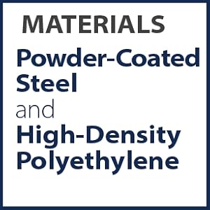 Materials: steel and polyethylene