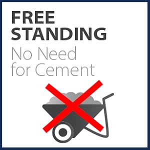 Free standing no need for cement