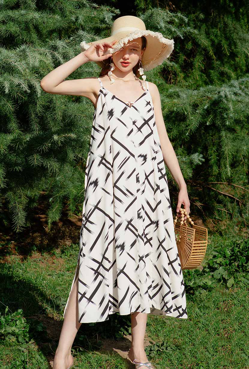 Milani Dress - Brush Print