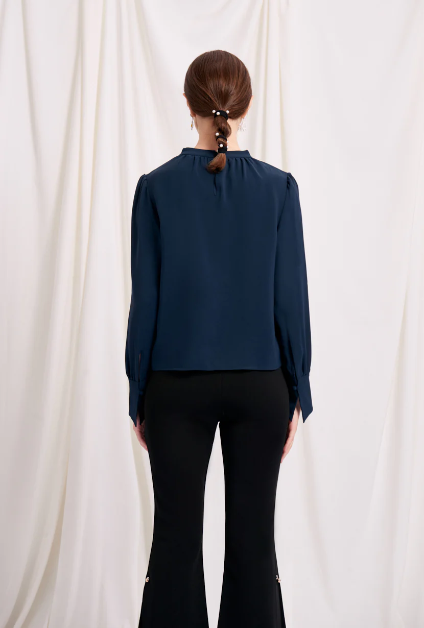 Buvette Pearl Blouse - Navy