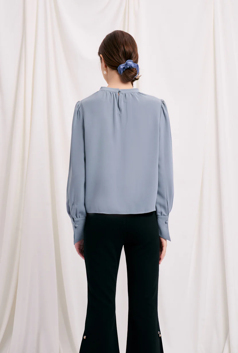 Buvette Pearl Blouse - Dusty Blue