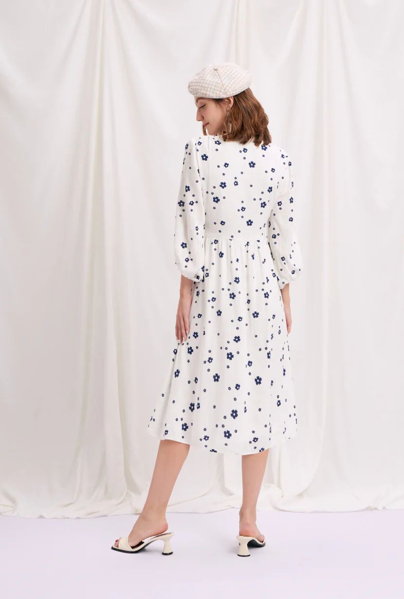 Emilee Dress - Ivory Print