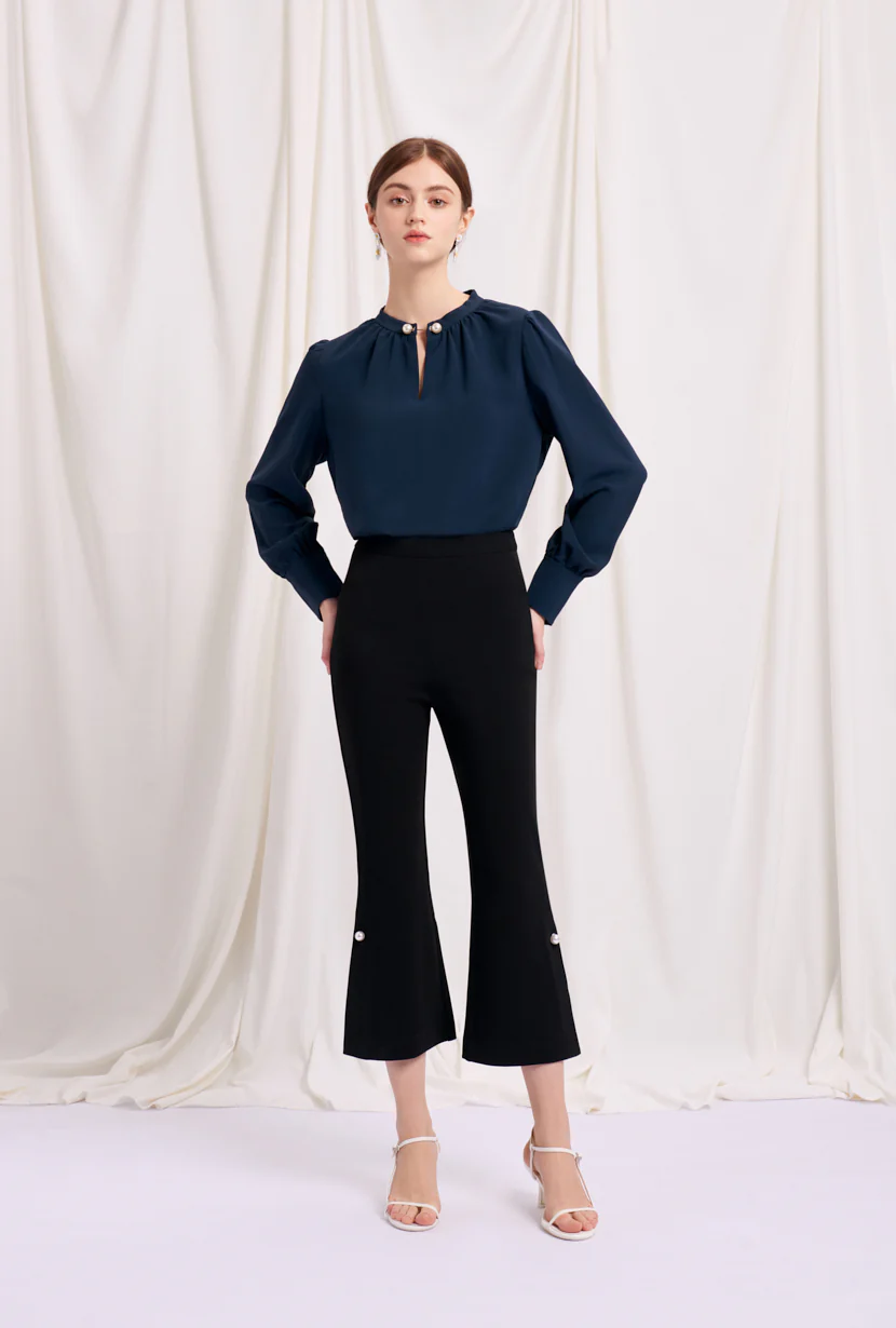 Buvette Pearl Blouse - Navy