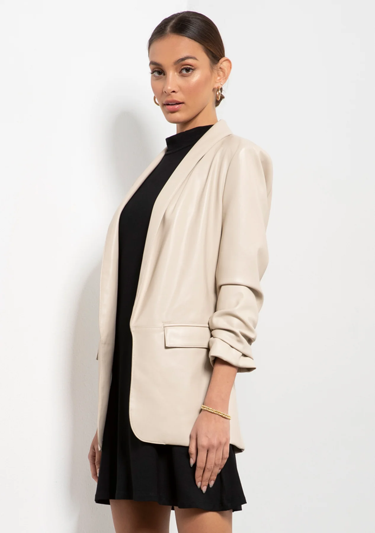 Kia Vegan Leather Blazer