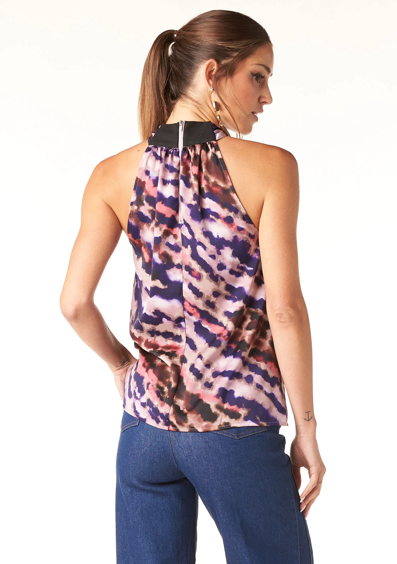 Quency Poly Satin Top