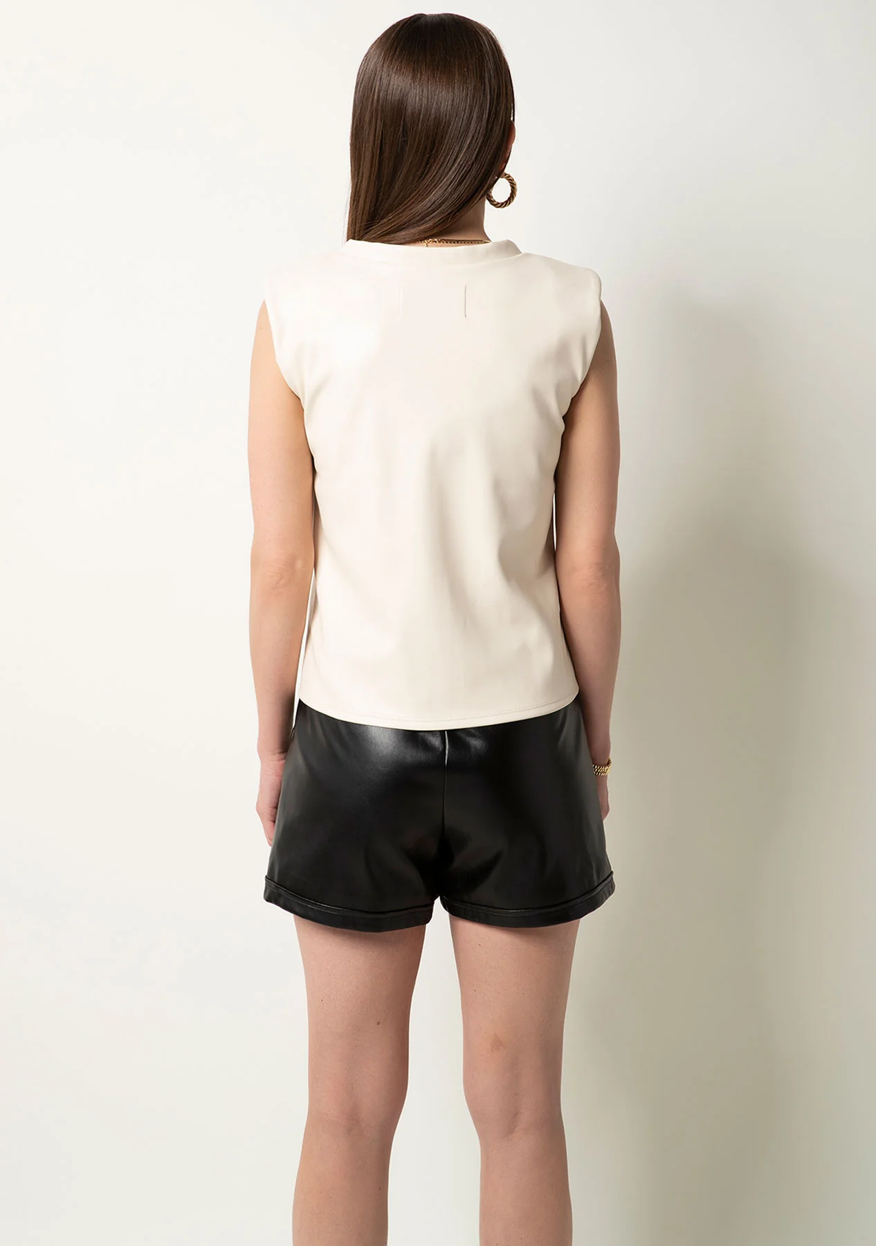 Veda Vegan Leather Top