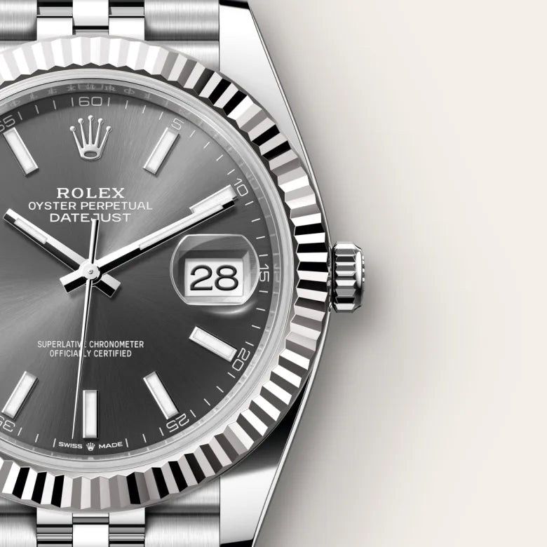 2025 Datejust 41 Rolex Oyster, 41 mm, Oystersteel and white gold M126334-0014