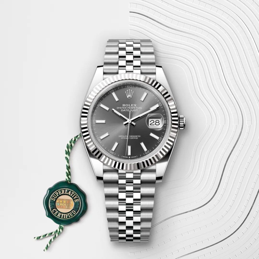 2025 Datejust 41 Rolex Oyster, 41 mm, Oystersteel and white gold M126334-0014