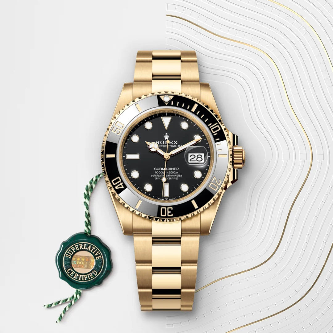 2025 Submariner Date Rolex Oyster, 41 mm, yellow gold M126618LN-0002