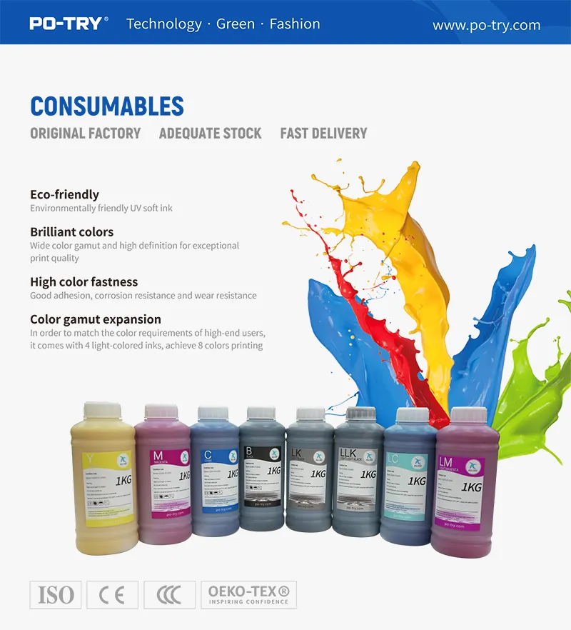 8 Printheads Leather Printer