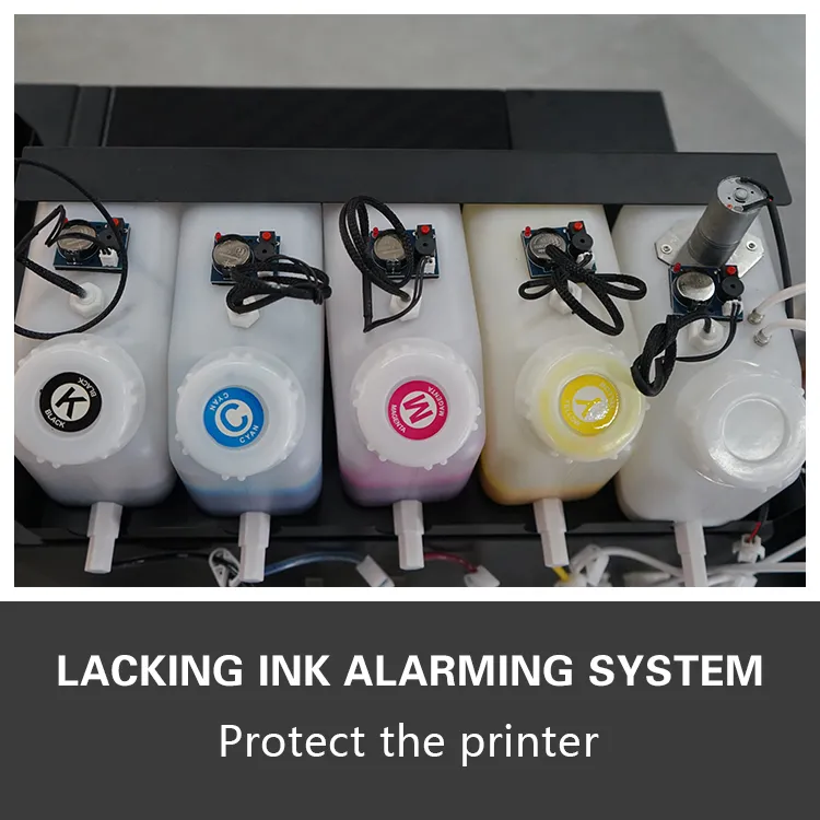 3 Printheads 9-color（Fluorescence color） 60cm(23.4'') DTF Printer