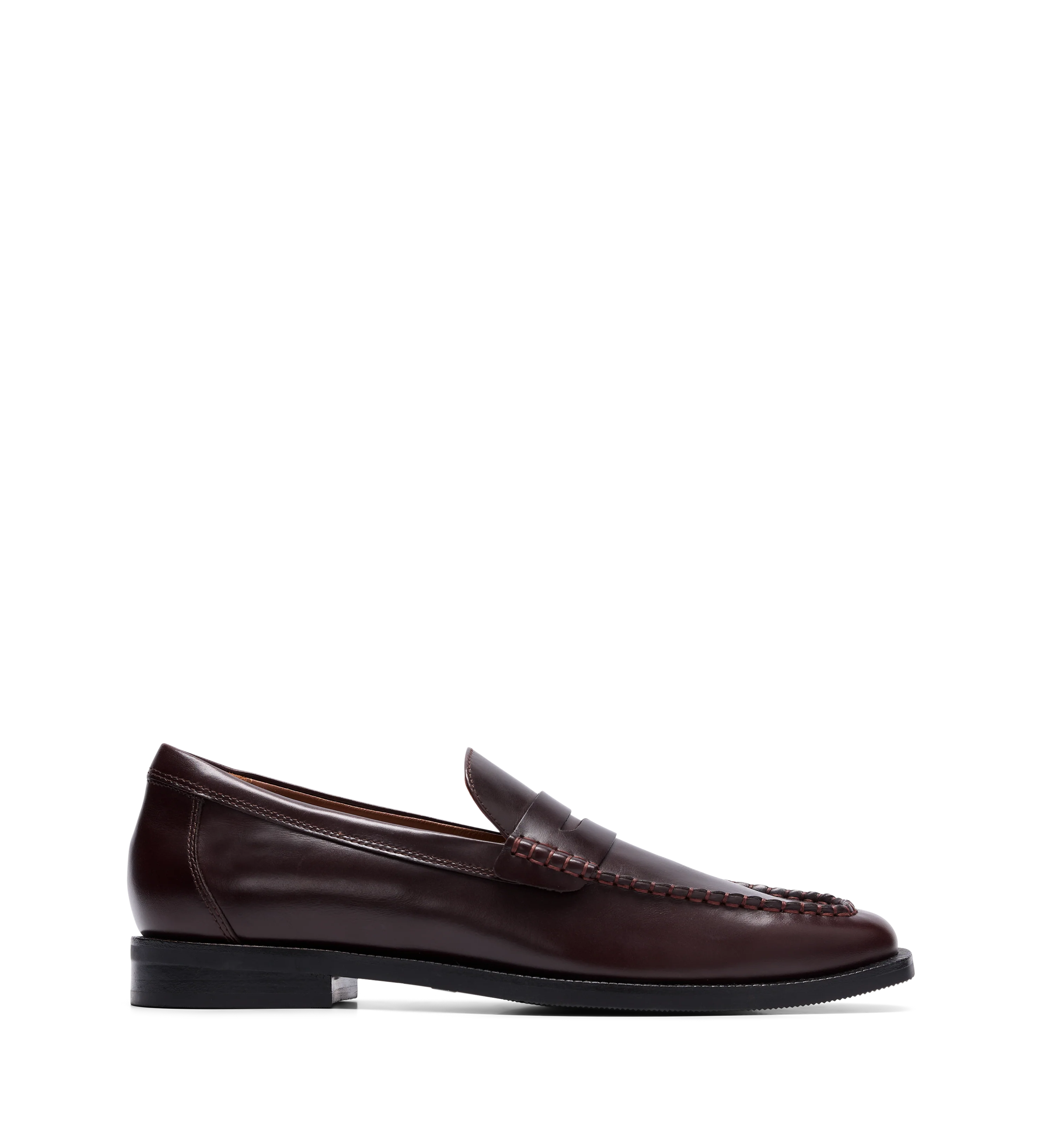 Maleo Mahogany Brown Boxed Leather Loafers