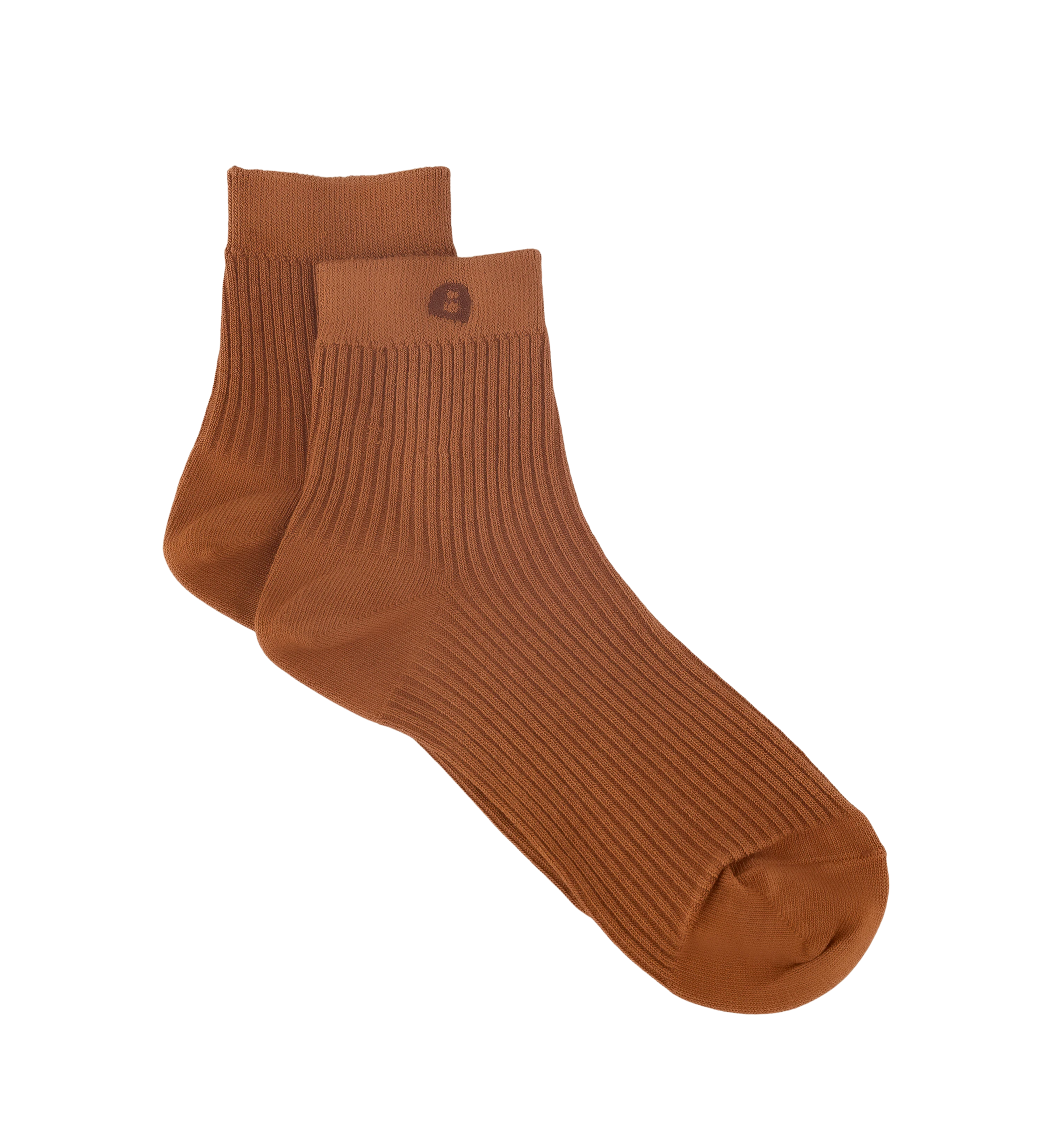 Womens Sneaker Socks 2pk Rust Cotton Blend