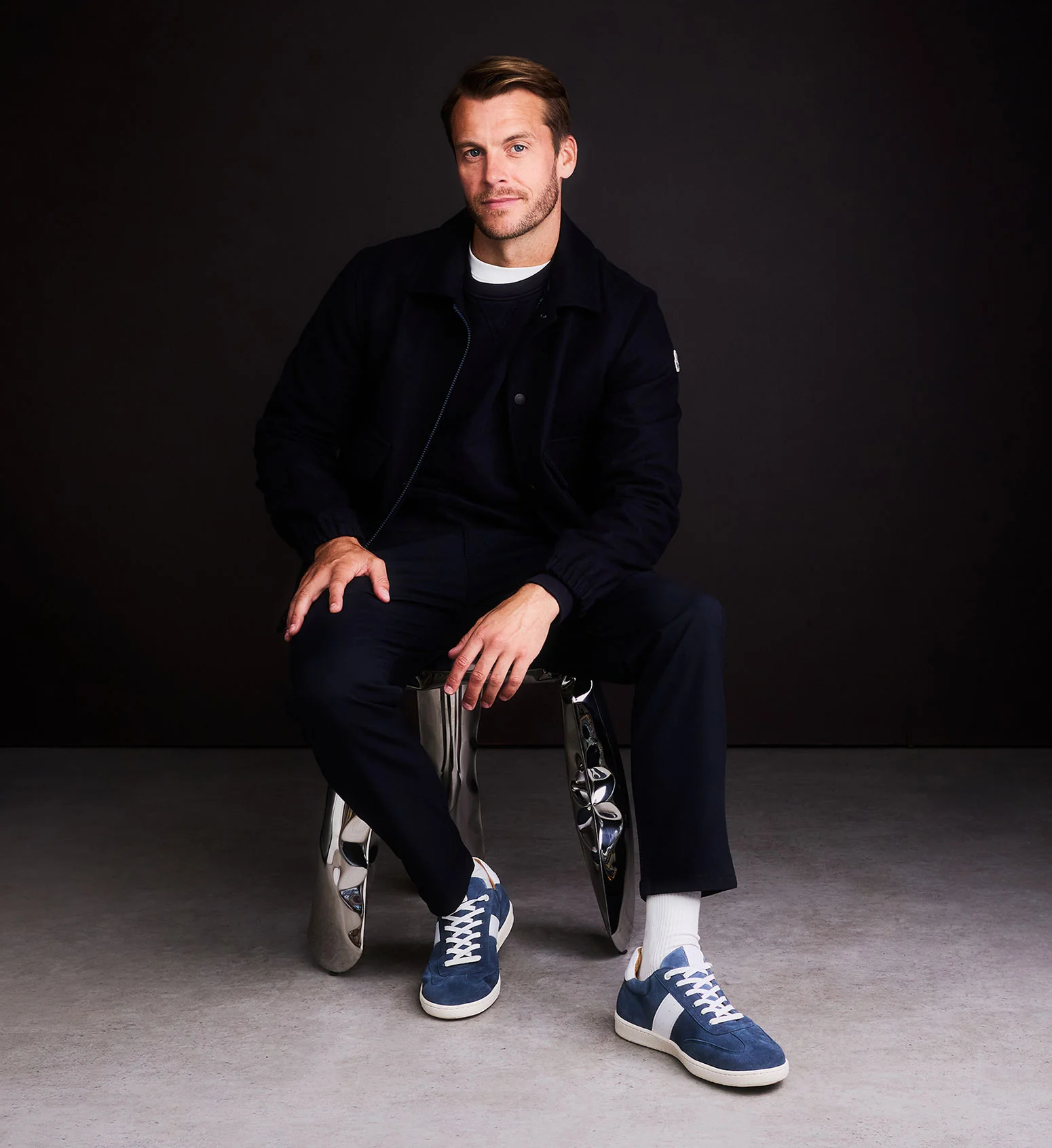 Holmium Slate Blue Suede Men's Sneakers