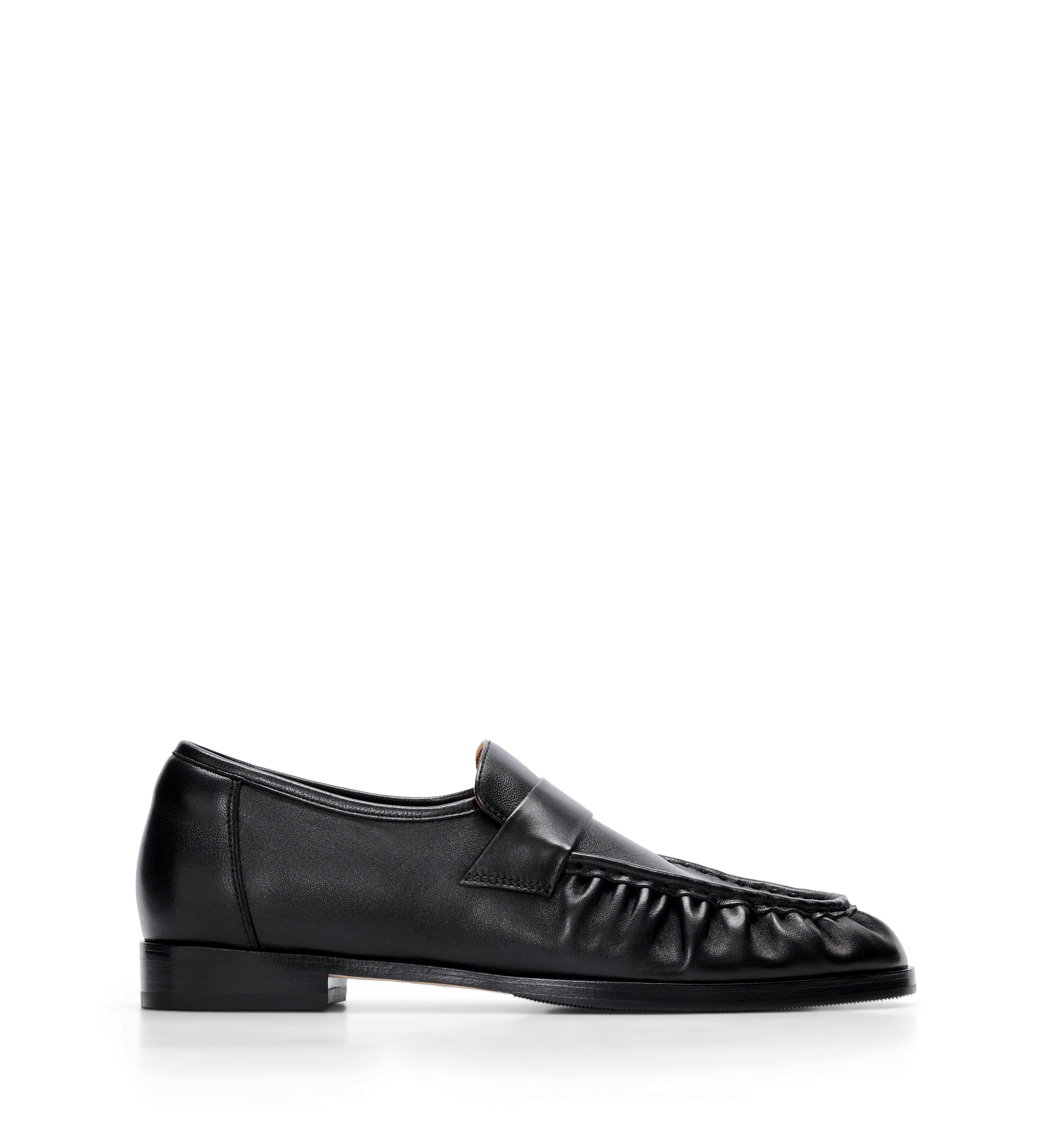 Chauna Black Leather Loafers